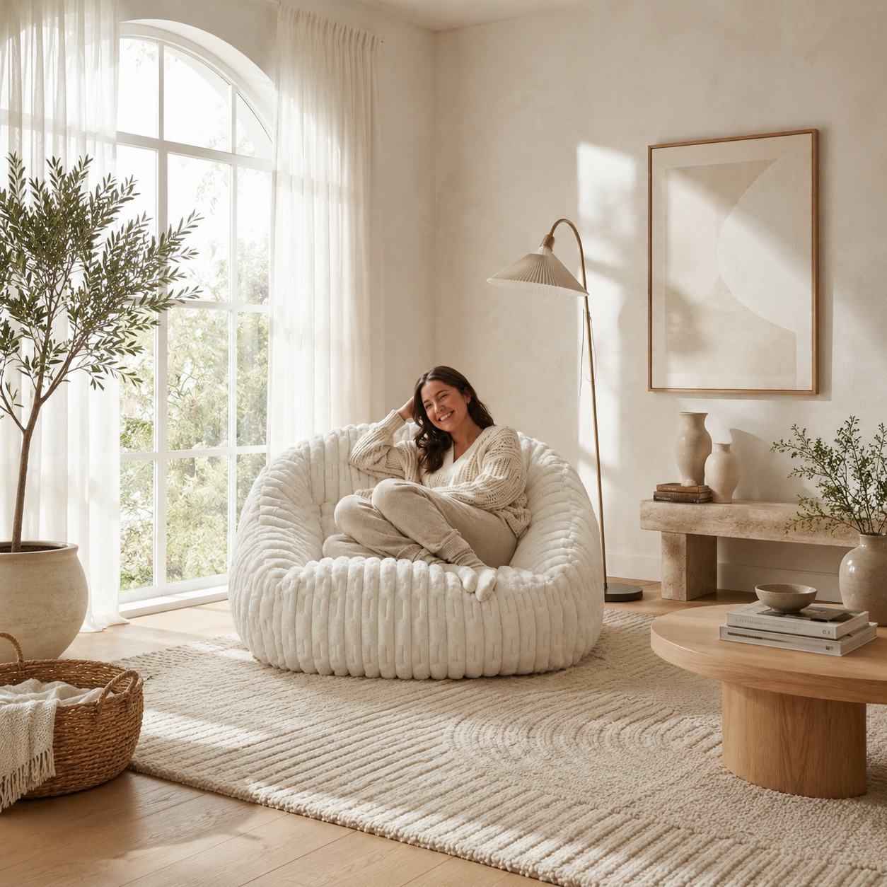Canapé pouf intérieur