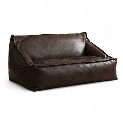 Canapé en cuir pouf