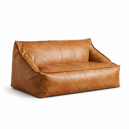 Canapé en cuir pouf