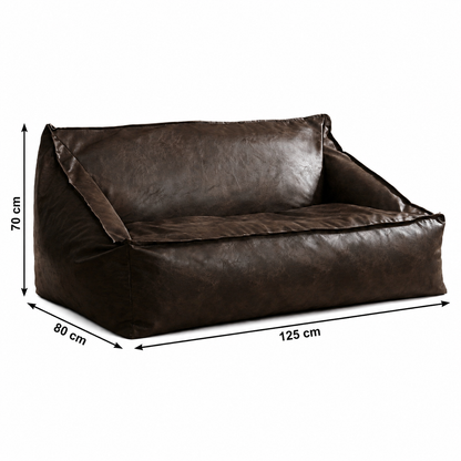Canapé en cuir pouf