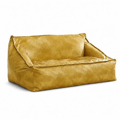 Canapé en cuir pouf