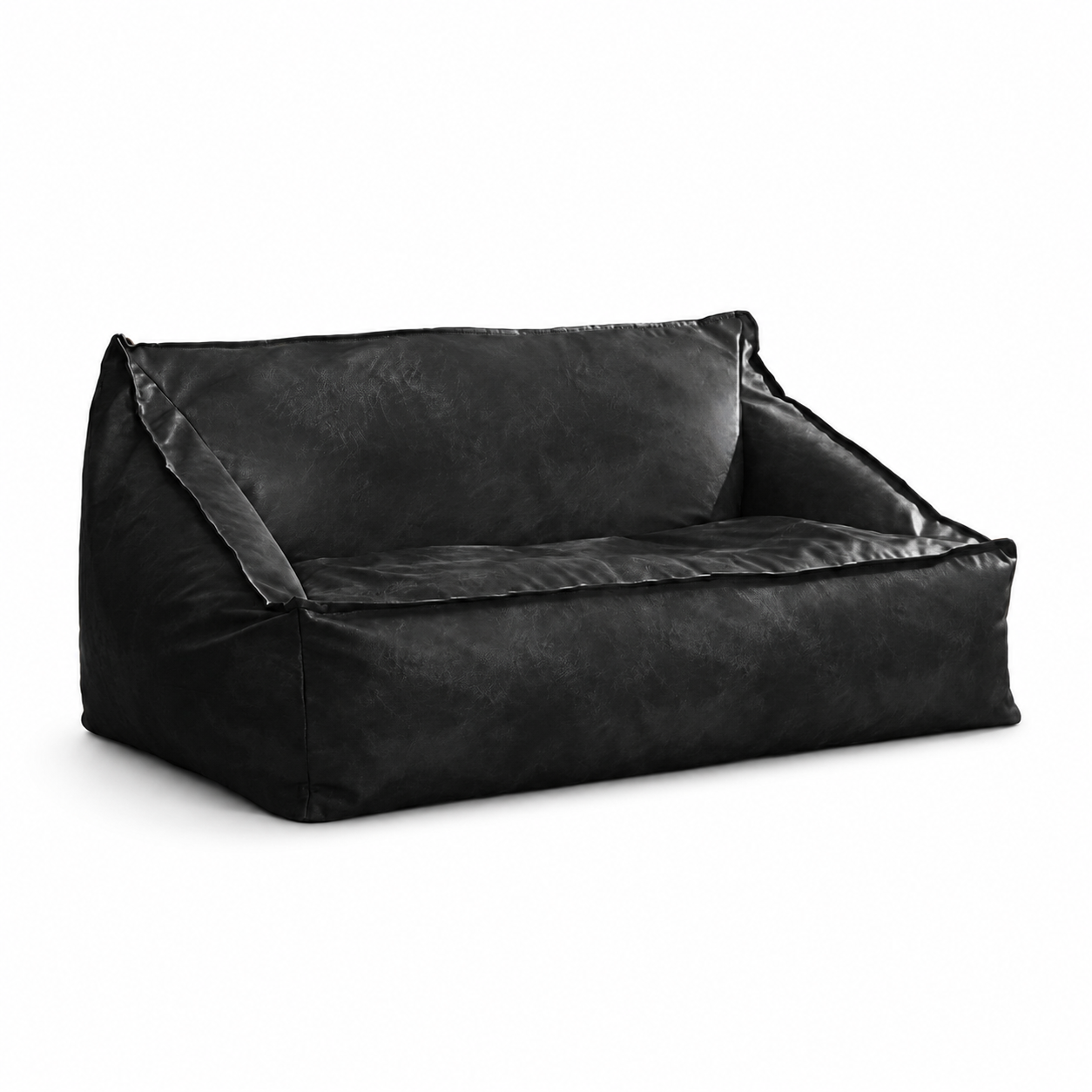 Canapé en cuir pouf