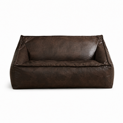 Canapé en cuir pouf
