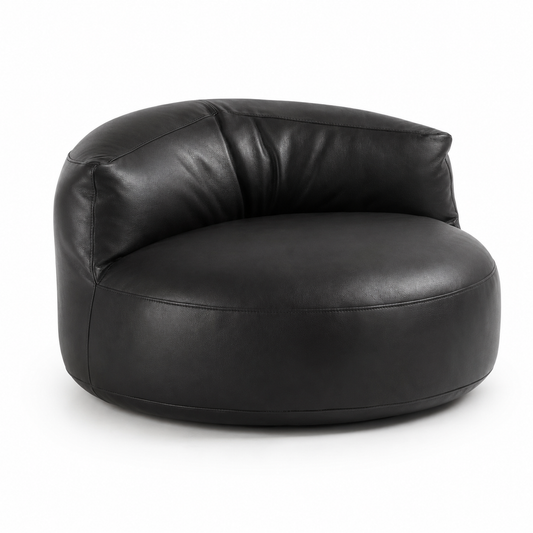 Pouf fauteuil salon similicuir
