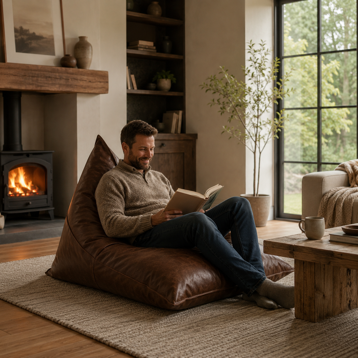 Pouf salon confortable