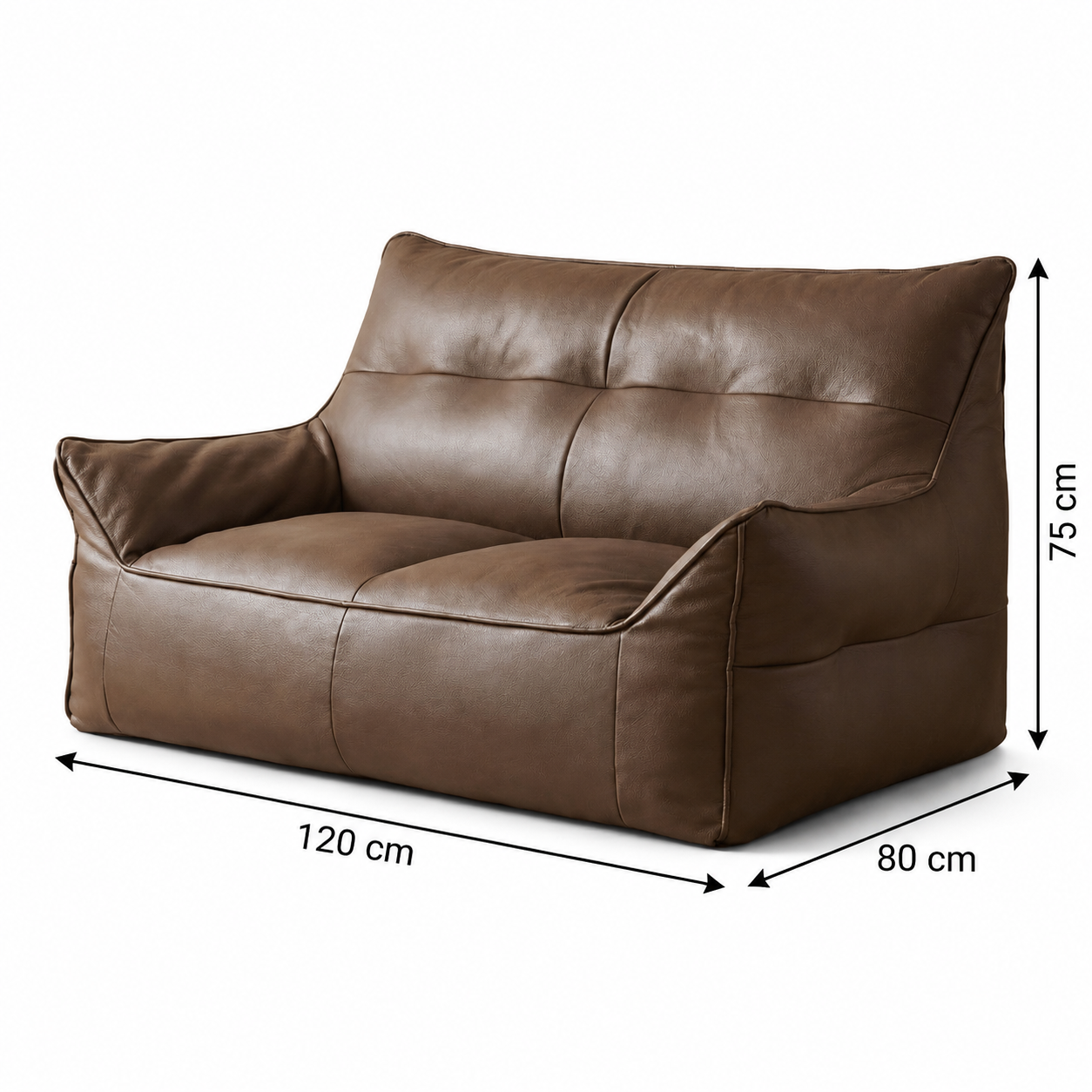 Canapé pouf intégré