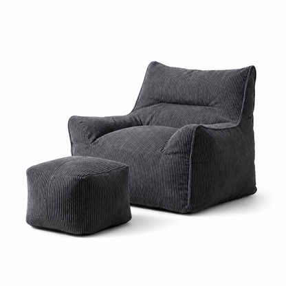 Fauteuil avec pouf intégré