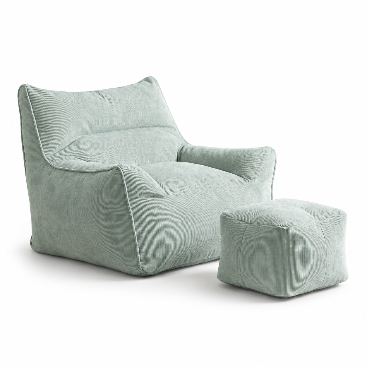 Fauteuil avec pouf intégré