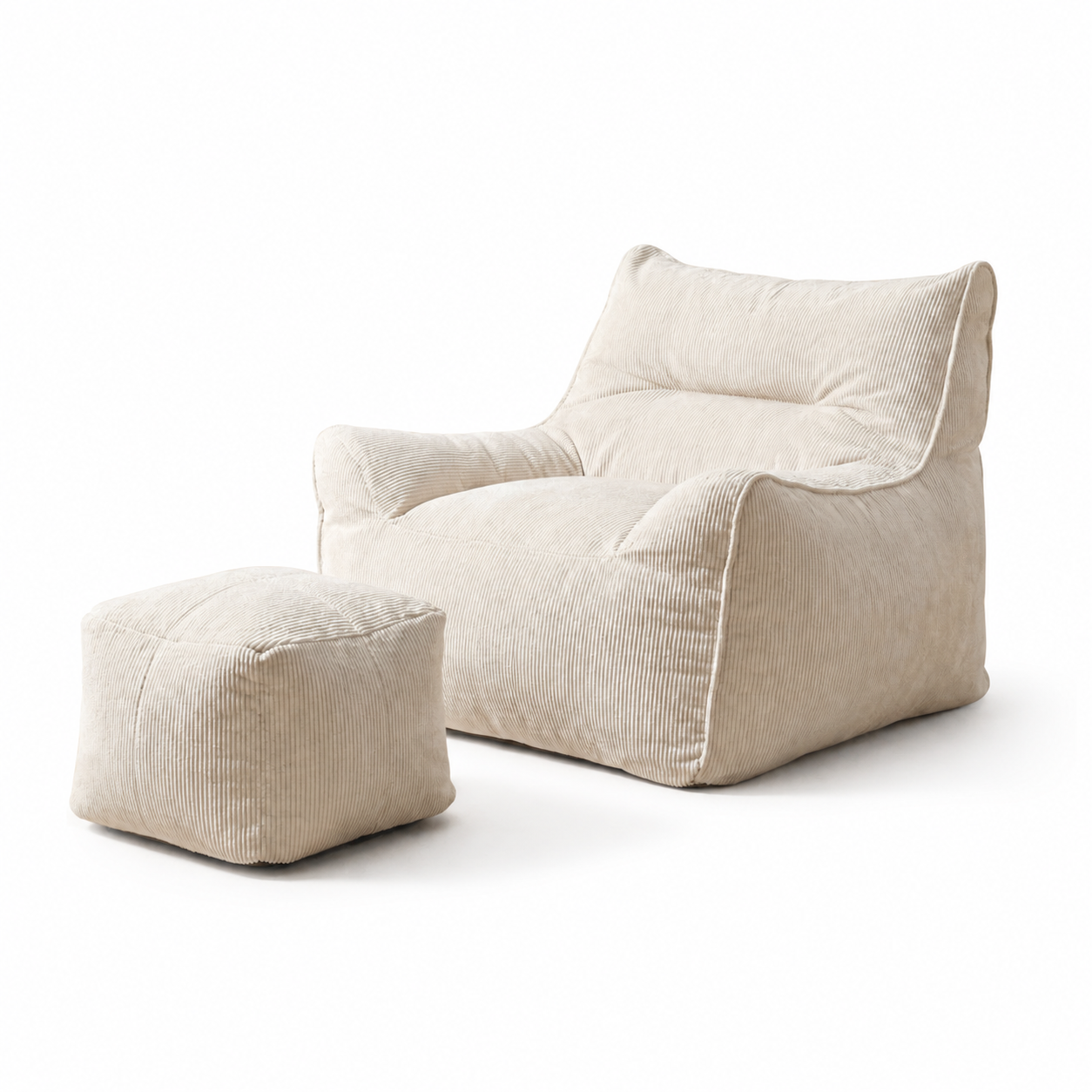 Fauteuil avec pouf intégré
