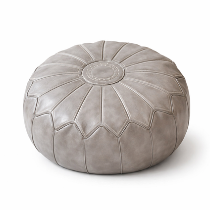 Pouf cuir marocain