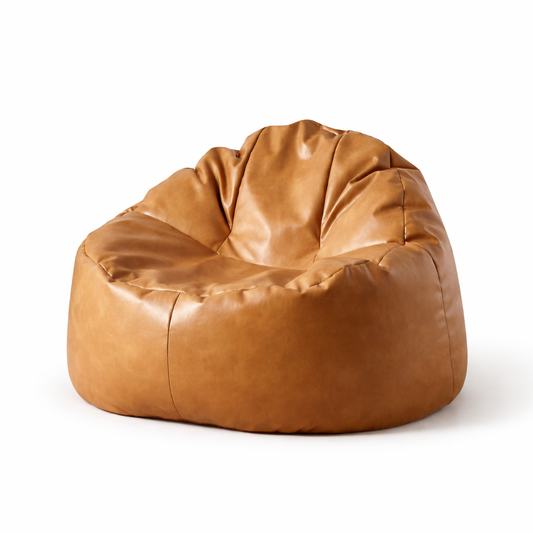 Pouf salon en cuir