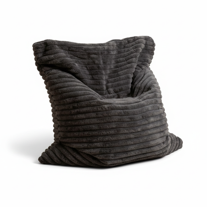 Gros pouf Gris foncé fond blanc