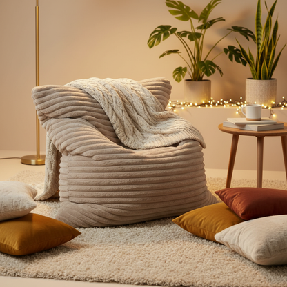 Gros pouf mise en situation cosy